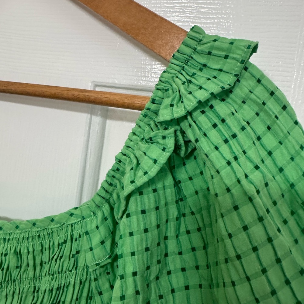 Davi & Dani Vibrant Green Textured Dress NWT - Picture 11 of 11